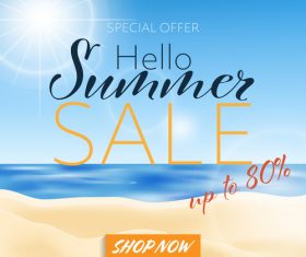 Summer tropical beach design of illustration vector