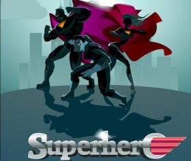Superhero cartoon cover vector