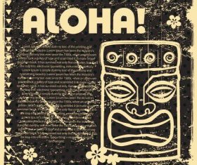 Tiki cover poster vector