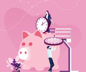 Time management planning Save time Concept vectors