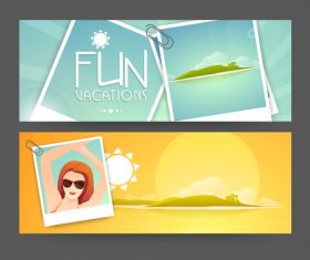 Travel and photo banners vector