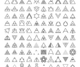 Triangle Experimental icons vector