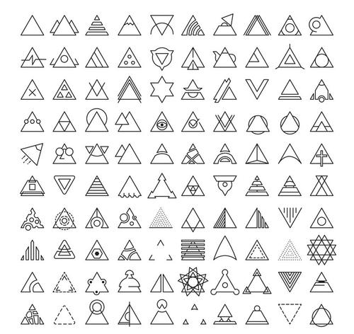 Triangle Experimental icons vector