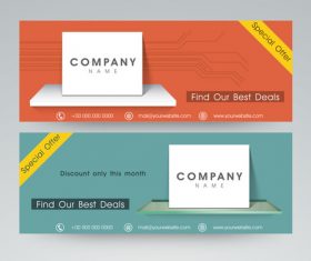 Two-color Website Header and Banner vector
