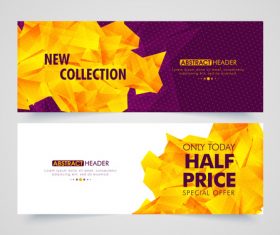 Two-color sale banner vector