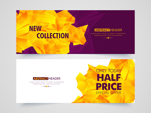 Two-color sale banner vector