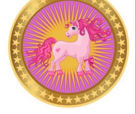 Unicorn cartoon cover vectors