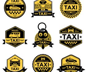 Various taxi tags vector
