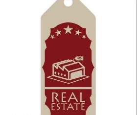 Villa estate design label vector