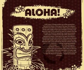 Vintage Hawaii Travel Poster vector