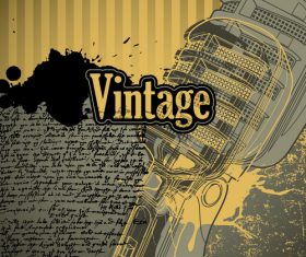 Vintage conceptual background with designed elements vector