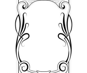 Vintage floral pattern frame design vector