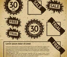 Vintage sale label vector