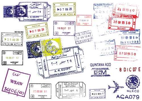 Vintage stamps and postmarks vectors