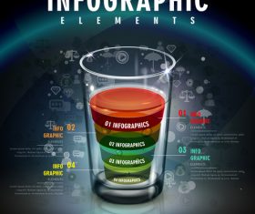Water elements Infographic Template Design vector