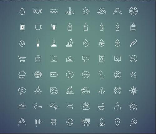 Water icon vector