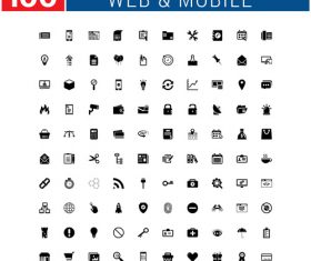 Web mobile Icons Collection Vector