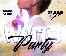 White club party flyer psd template