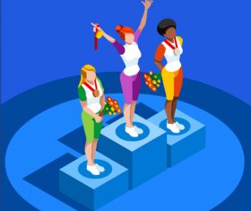 Wnners podium vector
