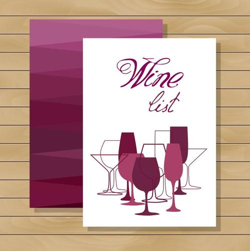Wooden plaid background wine glass vector