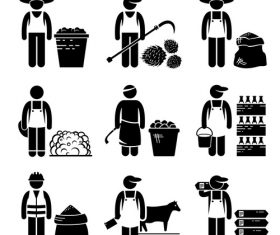 Worker cartoon icon vector