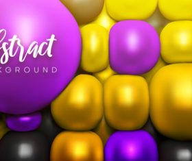 Yellow and purple geometrical spheres backgrounds vectors
