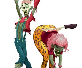 Zombie Couple isolated vectors