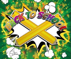 back to school style comic vectors