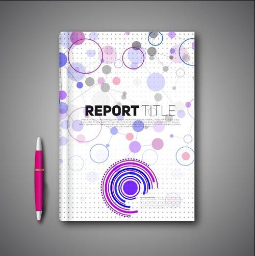 book report brochure vectors