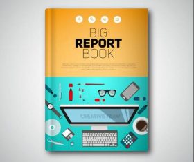 book report flat vectors