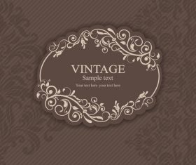 elegance lacy damask element vector