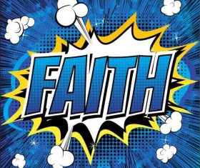 faith style comic book vectors