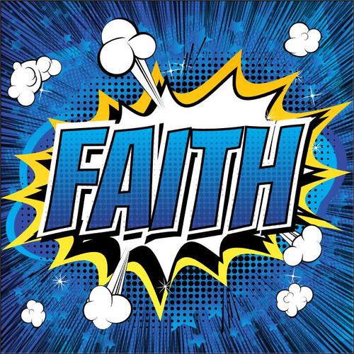 faith style comic book vectors