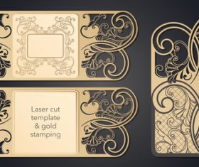 laser cut template gold stamping vectors