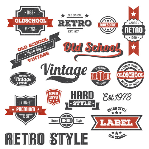 old scool vector set