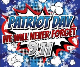 patriot day style comic vectors 02