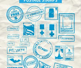 postage stamps vectors