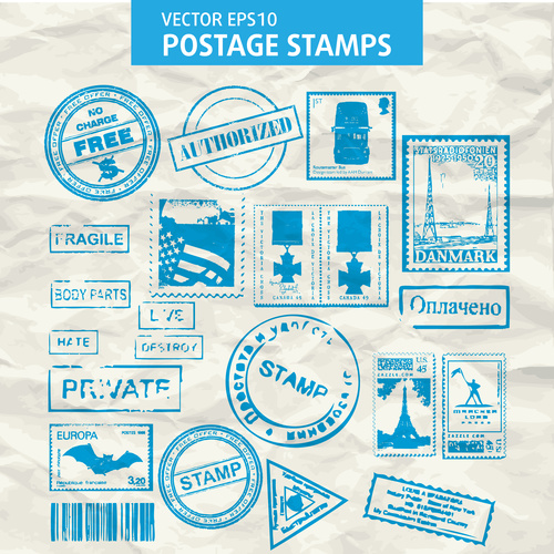 postage stamps vectors