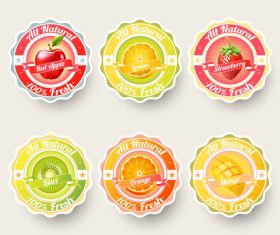 sticker fruit vector