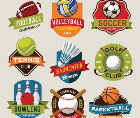 vector Sport tag set