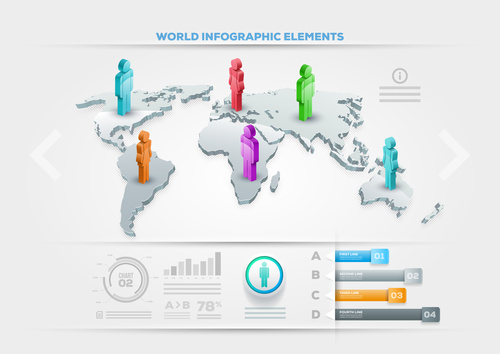 world infographic elements Vector