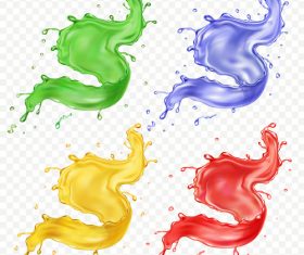 3d realistic vector illustration packaging design fresh juice advertising splatter