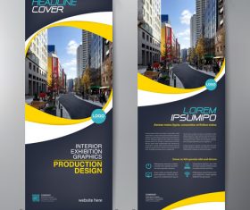A4 template banner design vector