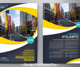A4 template brochure flyer design vector