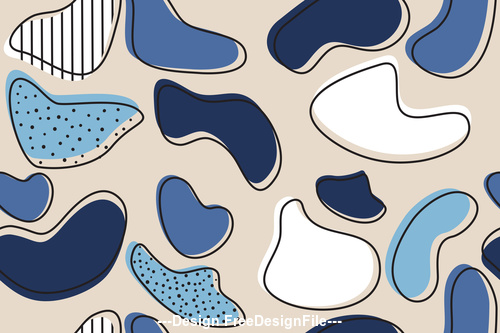 Abstract Modern Shapes Seamless Patterns vector 02