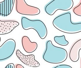 Abstract Modern Shapes Seamless Patterns vector 03