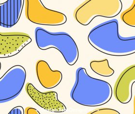 Abstract Modern Shapes Seamless Patterns vector 04