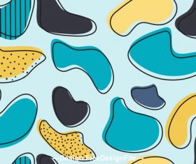 Abstract Modern Shapes Seamless Patterns vector 05