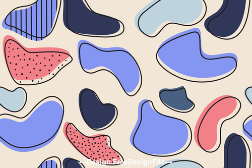Abstract Modern Shapes Seamless Patterns vector 06