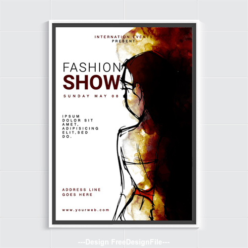 Abstract fashion poster vector